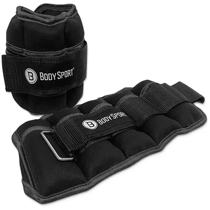Adjustable Black Ankle Weights (1 to 5 Pounds) for Men, Women, and Children – Enhance Your Workouts with Added Resistance