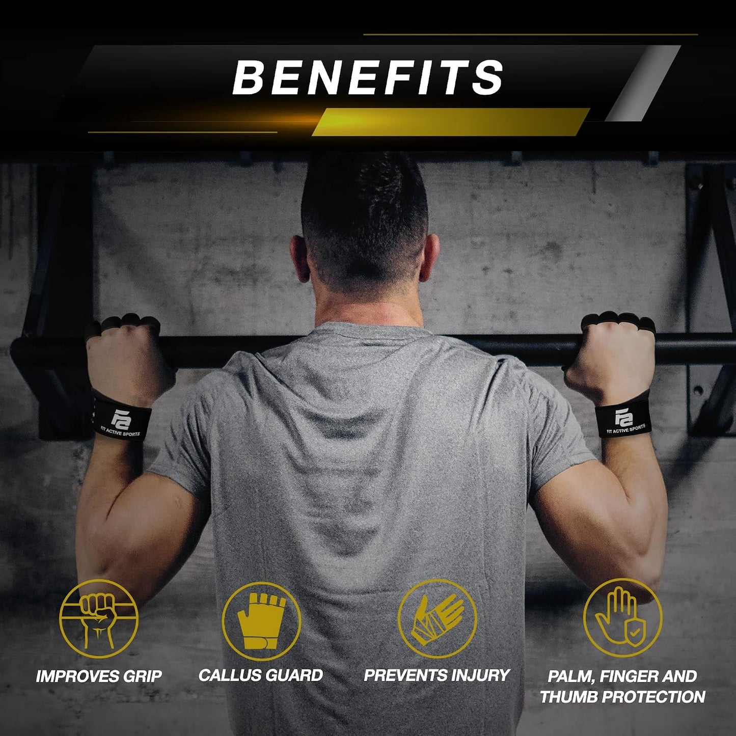 New Ventilated Weight Lifting Workout Gloves with Built-In Wrist Wraps for Men and Women - Great for Gym Fitness, Cross Training, Hand Support & Weightlifting.